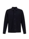 Herno Collared Jacket Long Sleeves Front Pockets In Blue
