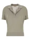 Herno Grey Solid Shirt Collar Polo