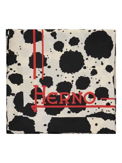 Herno Polka-dot Scarf In Neutral
