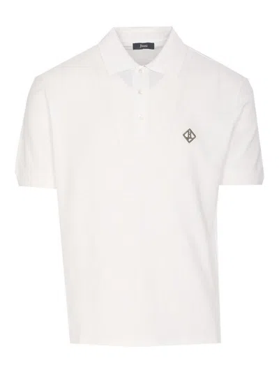 Herno Logo Polo In White