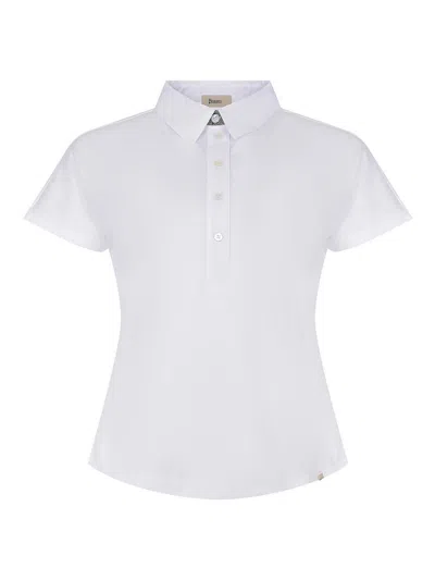 Herno Polo Shirt Made Of Cotton In White