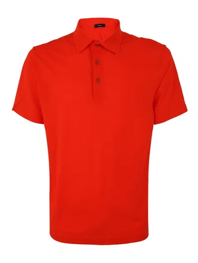 Herno Cotton Polo In Orange