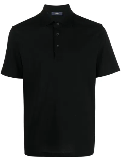 Herno Polo A Maniche Corte In Black