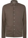 Herno Polo Camicia M.l. Jrs Voile Crepe In Brown