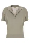 Herno Dove Grey Lyocell Blend Polo Shirt