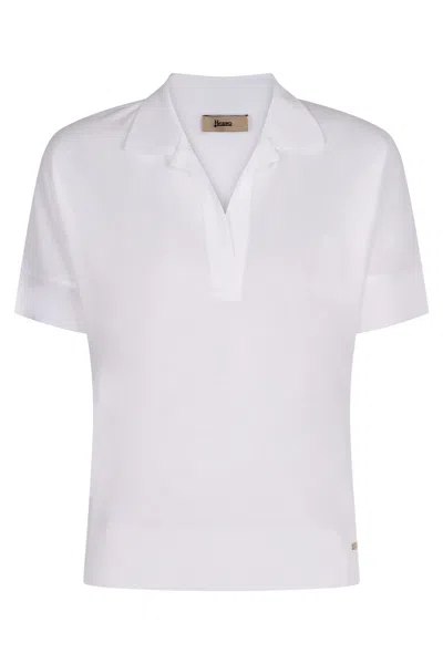 Herno Polo Mc White Dot Gold Logo