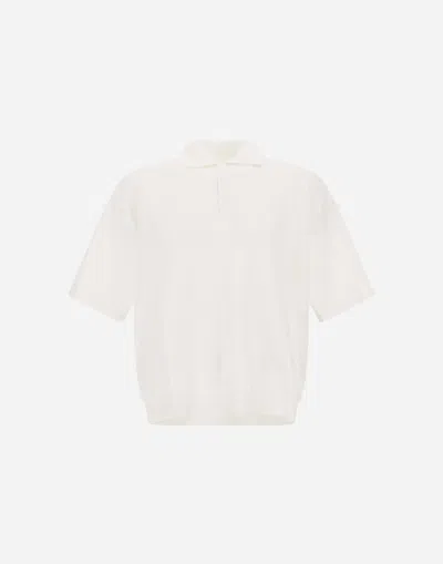 Herno Polo Shirt In Fresh Cotton In Neutral
