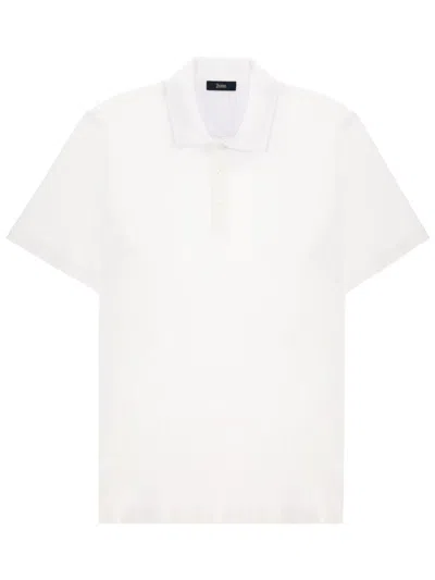 Herno Neutrals Cotton-elastane Blend Traditional Polo Shirt In White