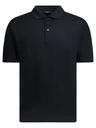 Herno Polo Shirt With Buttons Polo Shirts Blue