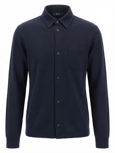 Herno Chest-pocket Long-sleeve Shirt In Blue