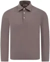 Herno Resort Polo Shirt In Soft Wool Jersey In Brown