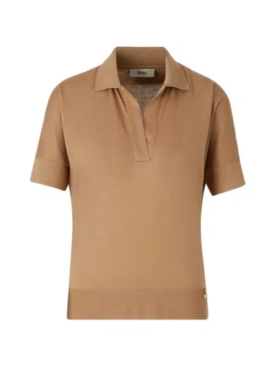 Herno Polo-collar Top In Green