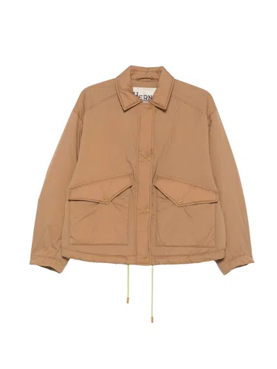 Herno Polyamide Acrylic Polyester Parka In Brown