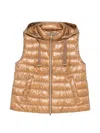 Herno Polyamide Cotton Down Vest In Brown