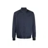 Herno Polyester Bomber Jacket In Blue