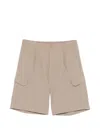Herno Polyester Cargo Shorts In Gold