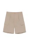 Herno Polyester Cargo Shorts In Neutral