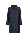 Herno Polyester Coat In Blue