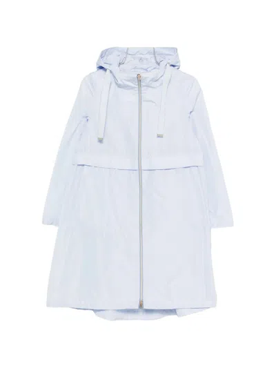 Herno Polyester Cotton Parka In Blue