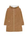 Herno Polyester Drawstring Hooded Parka In Brown