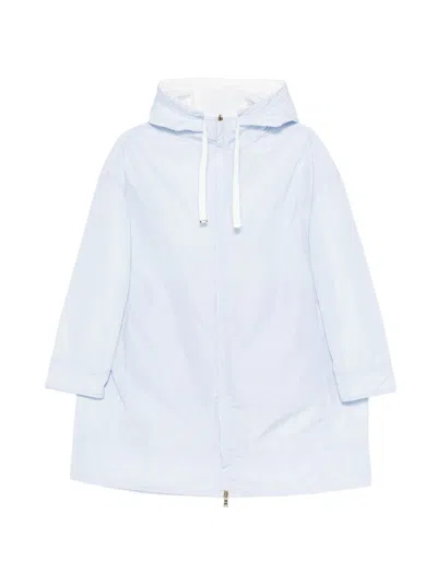 Herno Polyester Drawstring Hooded Parka In White