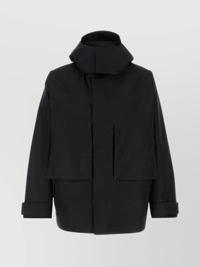 Herno Polyester Jacket With Hood And Pockets