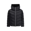 Herno Techno Satin Down Jacket In Black