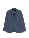 Herno Polyester Notched-lapel Blazer In Blue