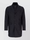 HERNO POLYESTER RAINCOAT WITH BACK VENT AND MULTIPLE POCKETS