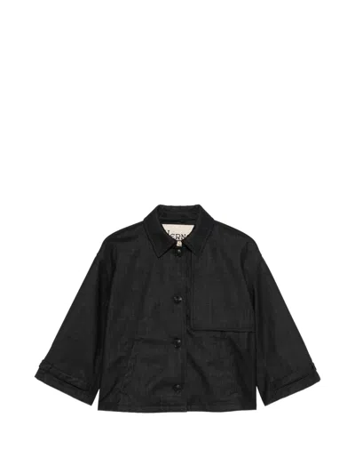 Herno Polyester Wool Polyamide Jacket In Black