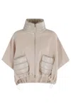 Herno Poncho Corto Con Dettagli In Pink