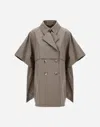 Herno Dean Poncho In Dove Grey
