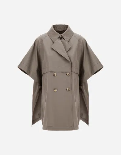 Herno Dean Poncho In Dove Grey