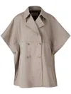 Herno Dean Poncho In Nude & Neutrals