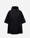 Herno Poncho In Gore-tex Infinium Windstopper In Black