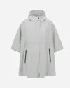 Herno Poncho In Gore-tex Infinium Windstopper In Ice
