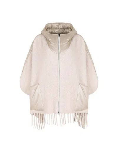 HERNO HERNO PONCHO JACKET IN ALPACA WOOL