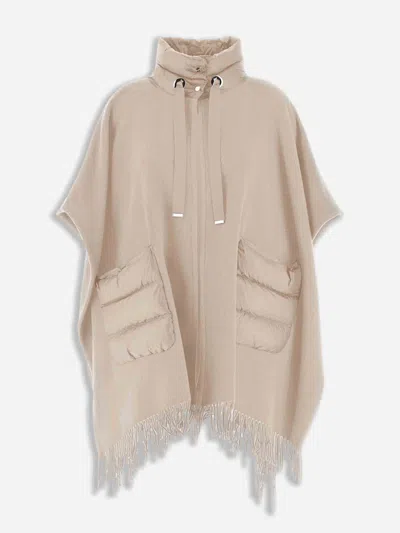 Herno Poncho Resort Warmy In Brown