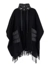 Herno Wool Resort Poncho In Black