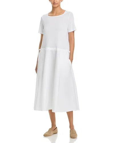 Herno Poplin Shift Dress In White