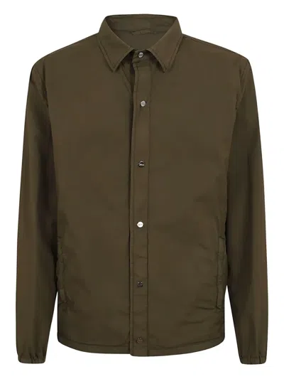 Herno Button-up Shirt Jacket In Green