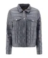 Herno Quilted Jacket With Chest Pockets In Gray