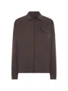 Herno Press-stud Jacket In Brown