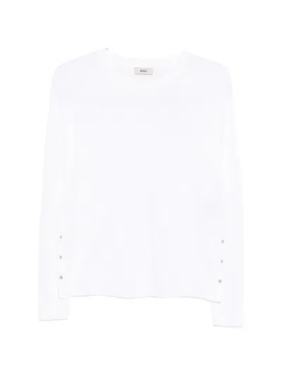 Herno Press-stud Raglan-sleeve Sweater In White