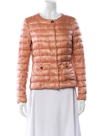 Pre-owned Herno Printed Down Jacket In Pink