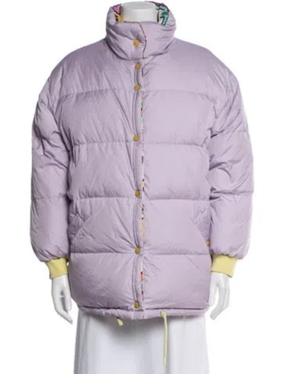 Pre-owned Herno Printed Down Jacket In Purple