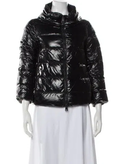 Pre-owned Herno Printed Faux Fur Jacket In Black