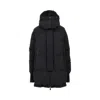 Herno Long Length Quilted Hooded Down Jacket In Black
