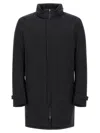 Herno Down Jacket With High Neck And Side Pockets In Black