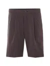 Herno Dark Brown Polyester Bermuda In Brown